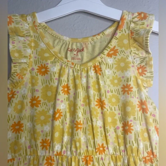 Cat & Jack Girl’s Yellow Floral Dress - Picture 4 of 5